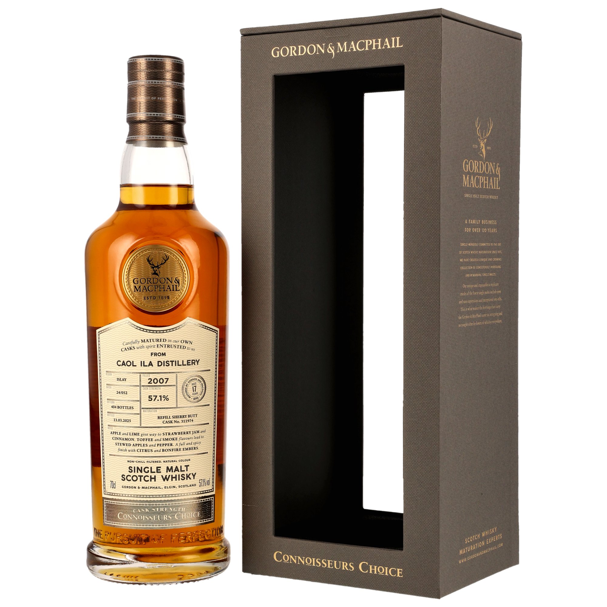 Caol Ila 17 Jahre 2007/2025 Sherry Cask Gordon & MacPhail Cask Strength #311974 57,1% vol