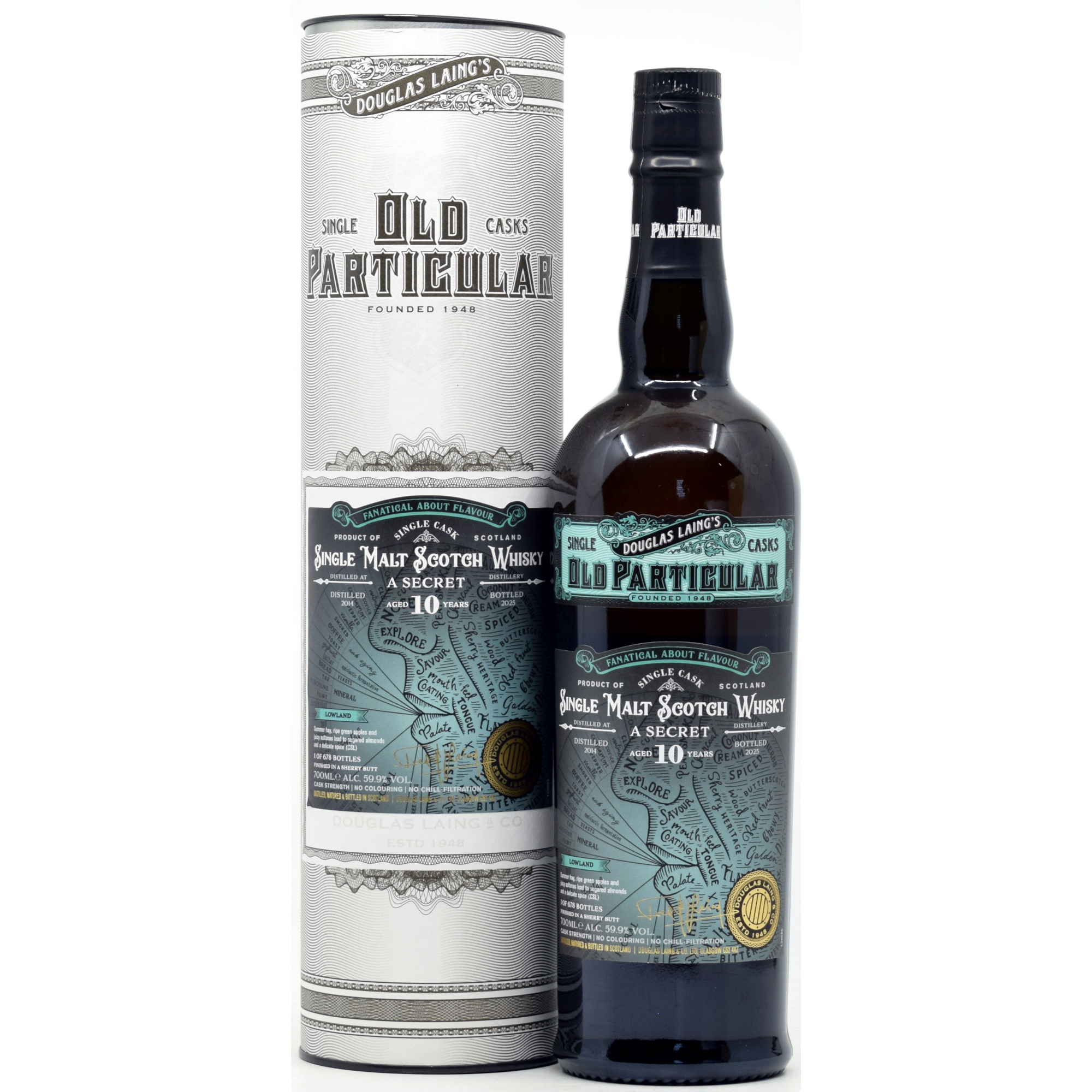 Secret Lowland 10 Jahre 2014/2025 Sherry Cask Old Particular Douglas Laing 59,9% vol.