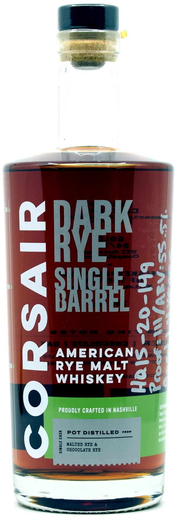 corsair_dark_rys_single_barrel Corsair Dark Rye Whiskey Single Barrel 55,5% vol.