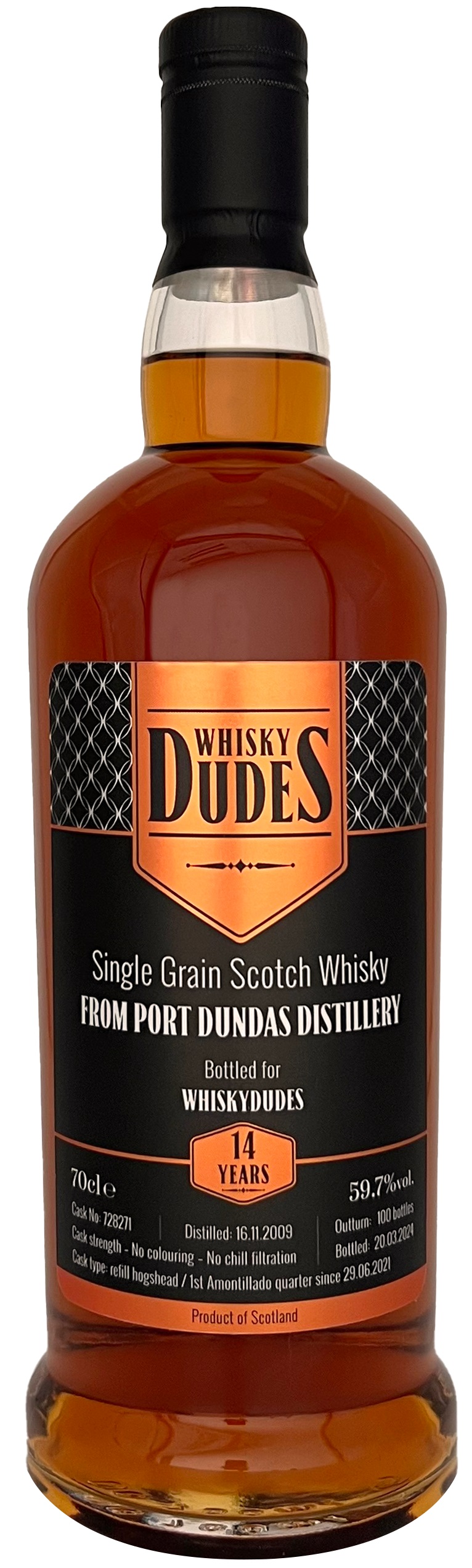 PortDundas Port Dundas 14 Jahre 2009/2024 1st Fill Amontillado Sherry Cask Whiskydudes 59,7% vol.