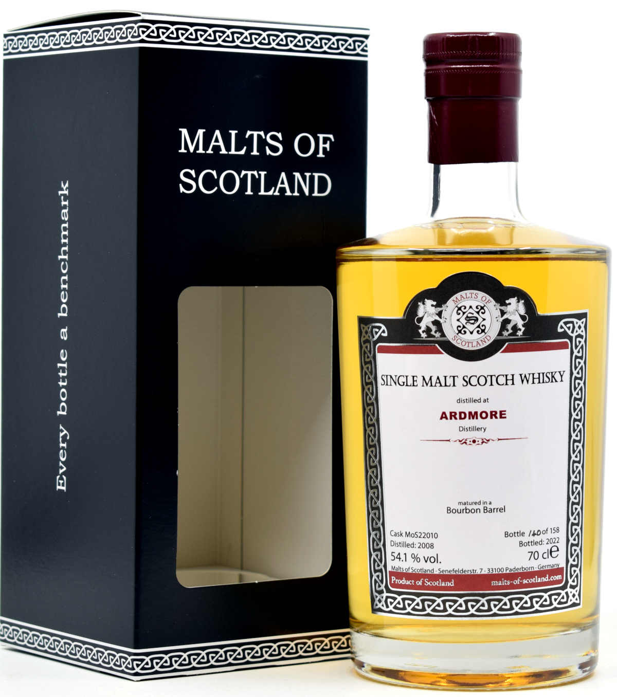 ardmore_2008_MoS Ardmore 14 Jahre 2008/2022 Malts of Scotland 54,1% vol.