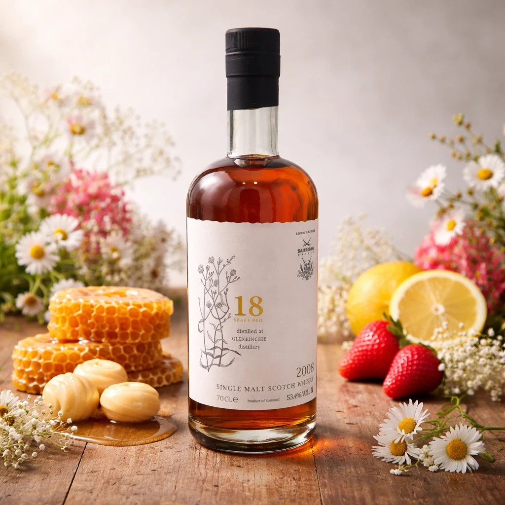 Glenkinchie 18 Jahre 2008/2026 Sherry Cask White Label deinwhisky.de x Sansibar 53,4% vol.