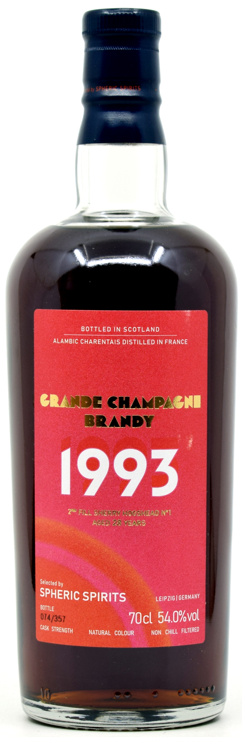 grande_champagne_1993_Spsp Brandy Grande Champagne Cru 28 Jahre 1993/2022 Sherry Cask Spheric Spirits 54% vol.
