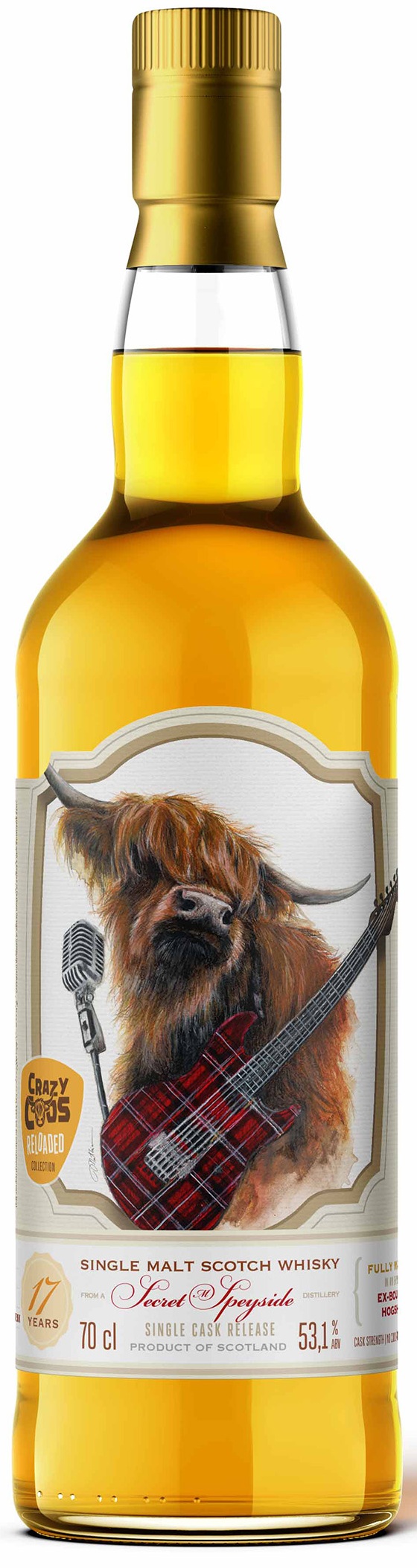TCH_CCR_B4-2025_Secr-Speyside-M_WB Secret Speyside (M) 17 Jahre 2008/2025 The Caskhound Crazy Coos Reloaded #4 53,1% vol.