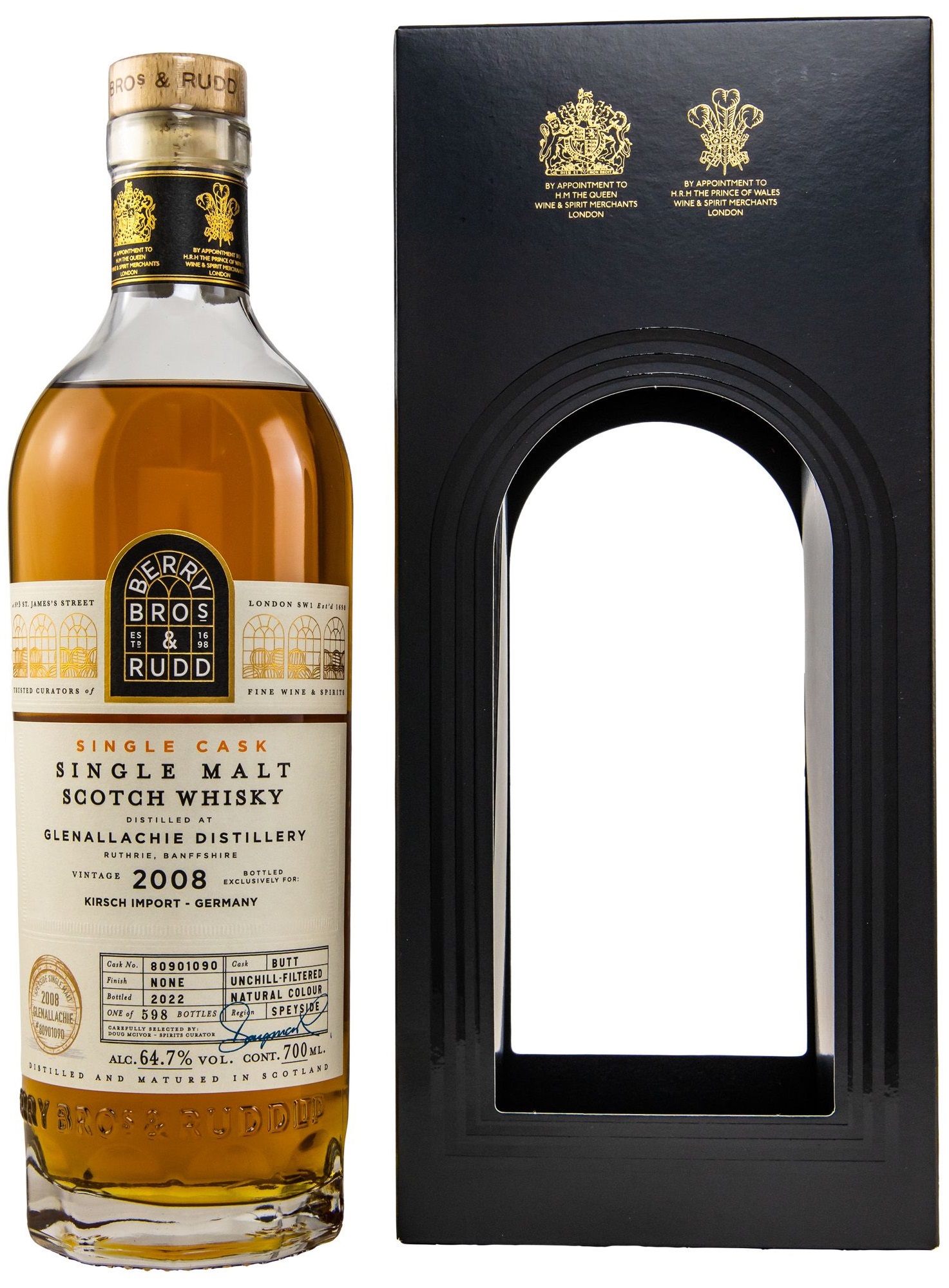 glenallachie_BR Glenallachie 2008/2022 Sherry Cask Berry Bros. & Rudd #80901090 64,7% vol.