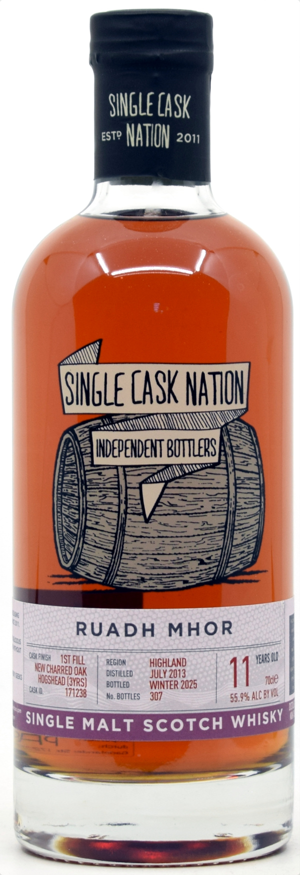 Ruadh Mhor (peated Glenturret) 11 Jahre 2013/2025 Charred Oak Single Cask Nation 55,9% vol