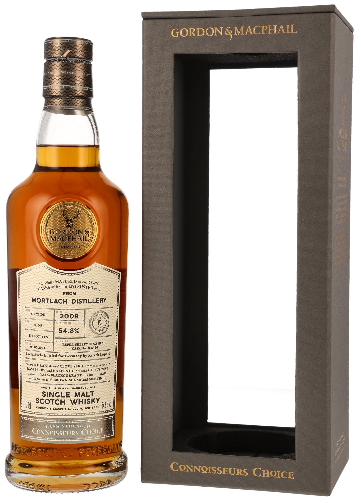 Mortlach 15 Jahre 2009/2024 Sherry Cask Gordon & MacPhail #306326 54,8% vol.