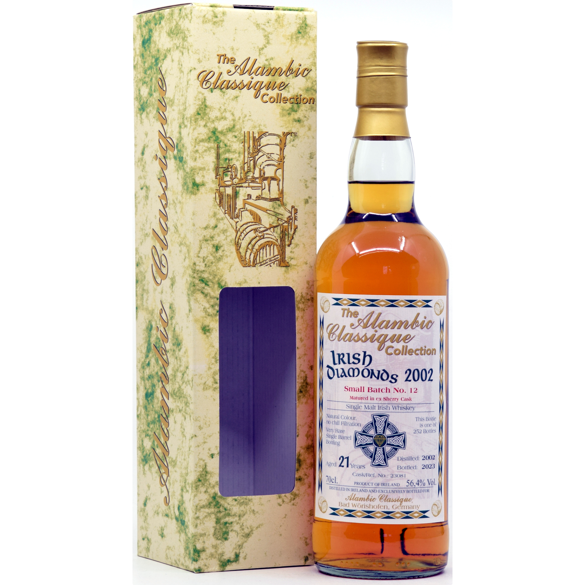 Irish Diamonds 21 Jahre 2002/2023 Batch No. 12 Sherry Cask Alambic Classique 56,4% vol.