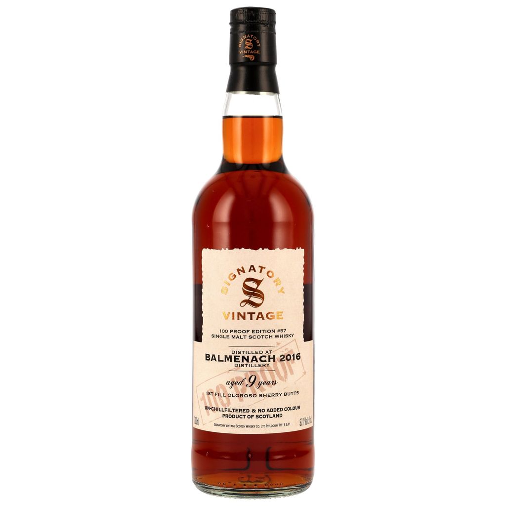 Balmenach 2016/2025 1st Fill Oloroso Sherry Signatory Vintage 100 Proof #57 57,1% vol.