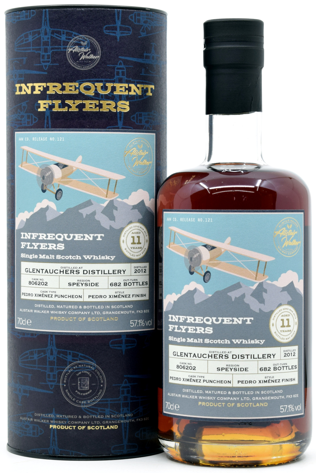 glentauchers_11_AWWC Glentauchers 11 Jahre 2012/2023 PX Sherry Cask Alistair Walker Infrequent Flyers 57,1% vol.