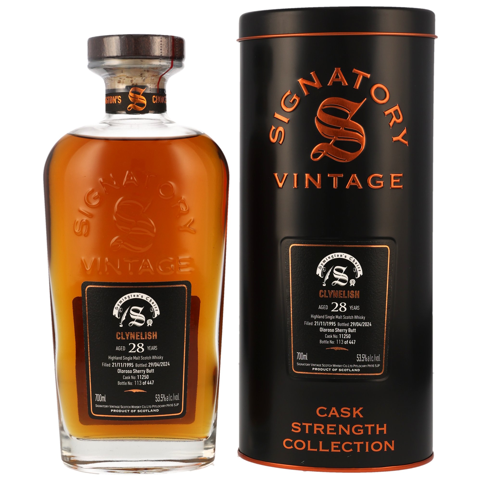 clynelish-1995-11250 Clynelish 28 Jahre 1995/2024 Symingtons Choice Signatory Cask Strength Collection 53,5% vol.