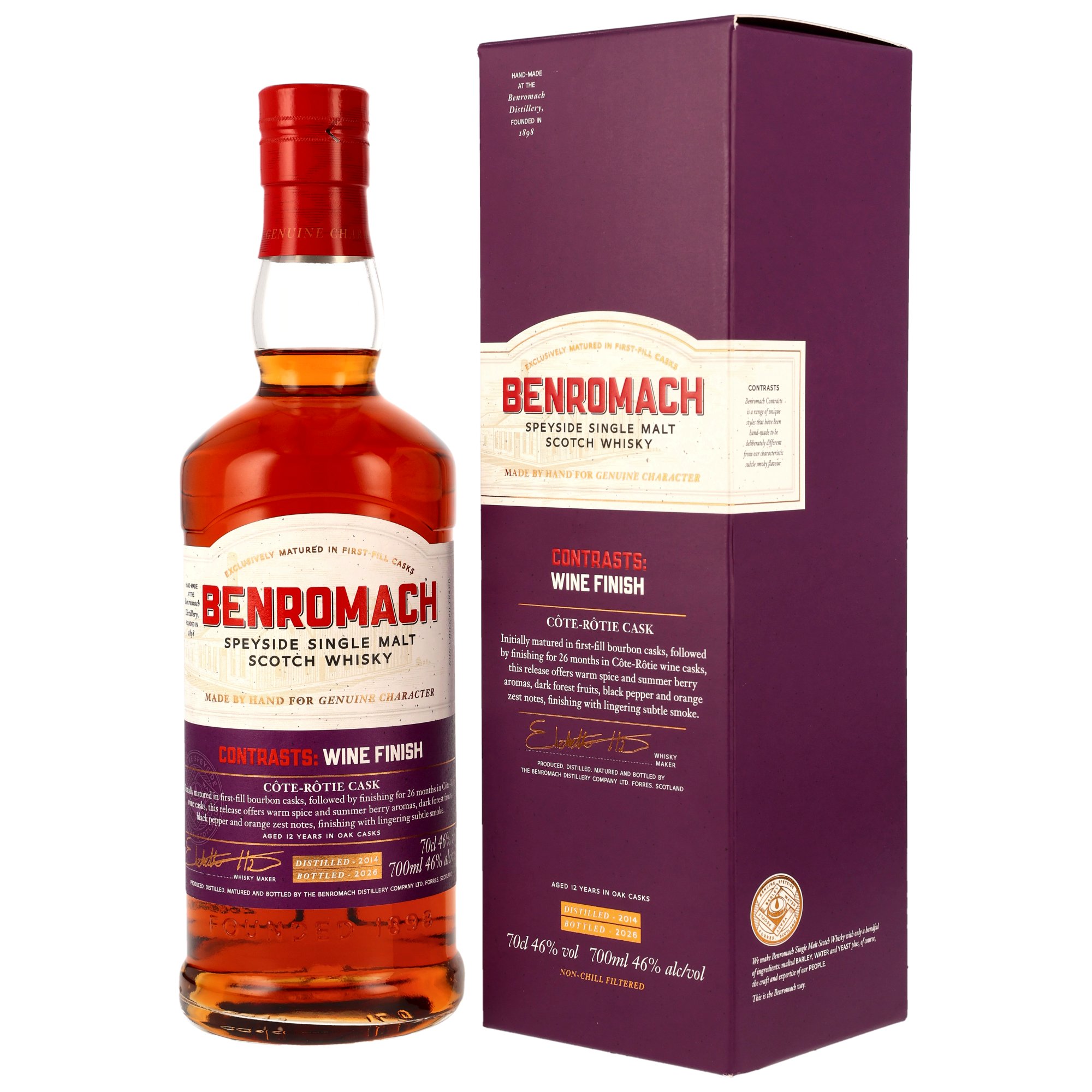 Benromach 2014/2026 Contrasts:Cote-Rotie Wine Cask Finish 46% vol.