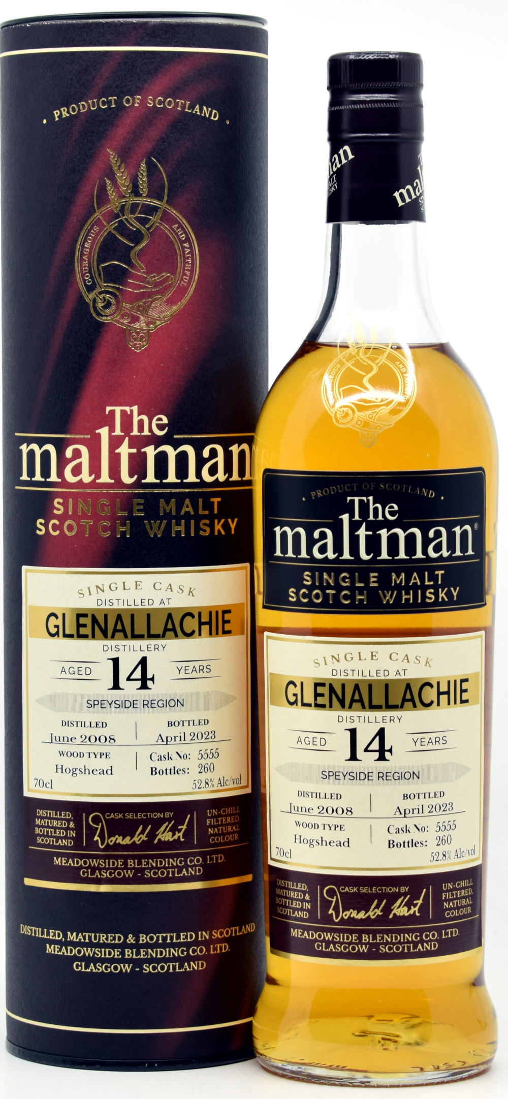 glenallachie_14_Mbl Glenallachie 14 Jahre 2008/2023 The Maltman 52,8% vol.