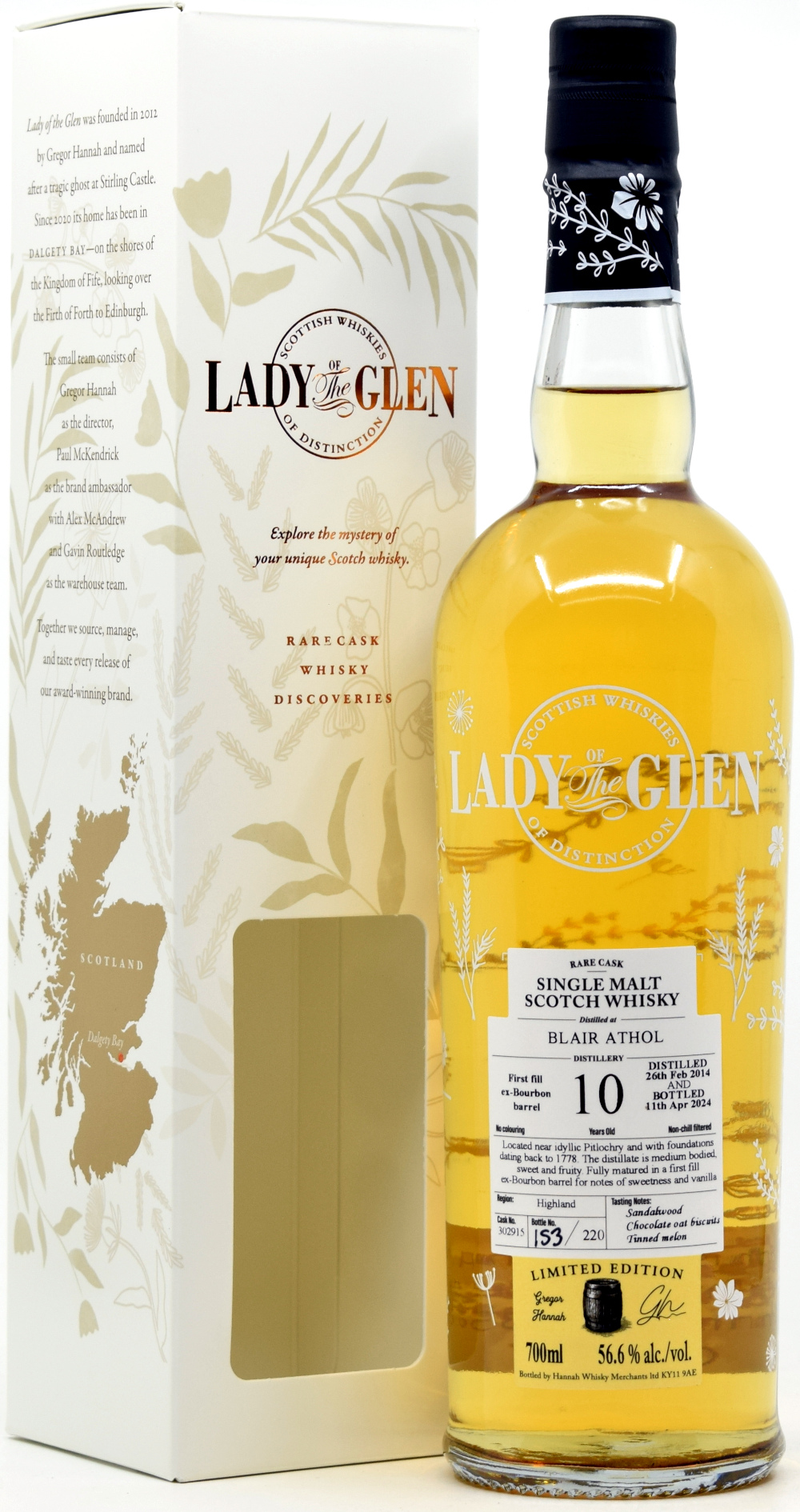 blair_athol_10_Lotg_566 Blair Athol 10 Jahre 2014/2024 1st Fill Bourbon Lady of the Glen 56,6% vol.