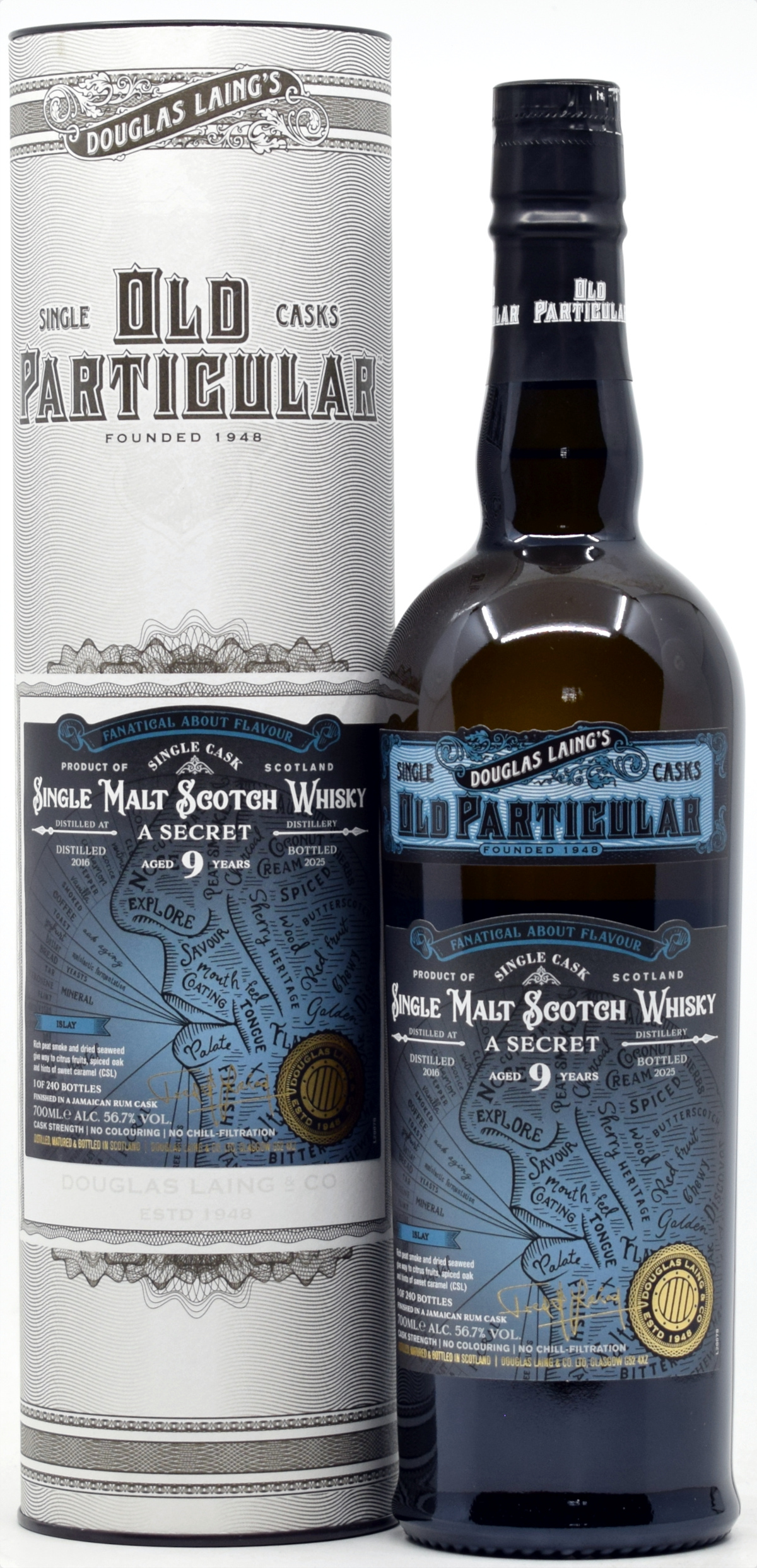 Secret Islay 9 Jahre 2016/2025 Jamaica Rum Cask Old Particular Douglas Laing 56,7% vol.