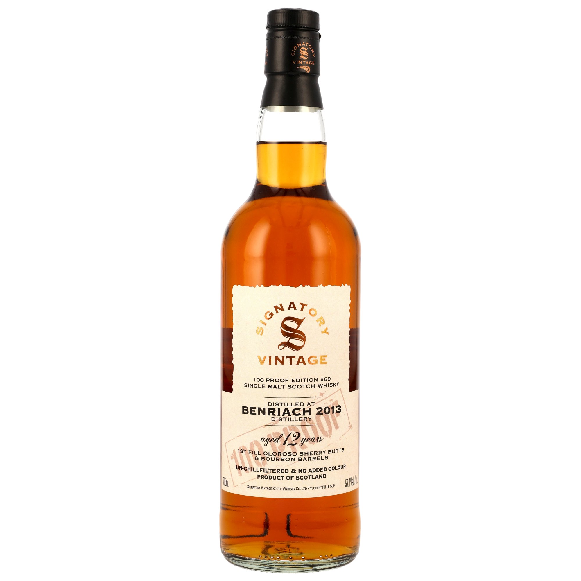 Benriach 2013/2025 Oloroso Sherry Signatory Vintage 100 Proof #69 57,1% vol.