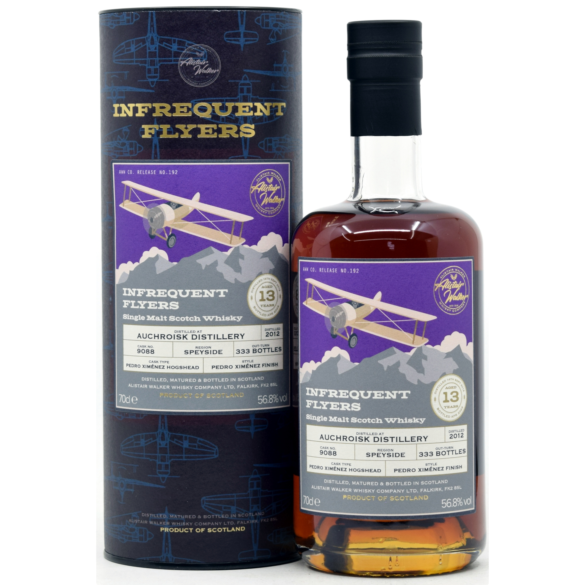 Auchroisk 13 Jahre 2012/2026 PX Sherry Cask Alistair Walker Infrequent Flyers 56,8% vol.