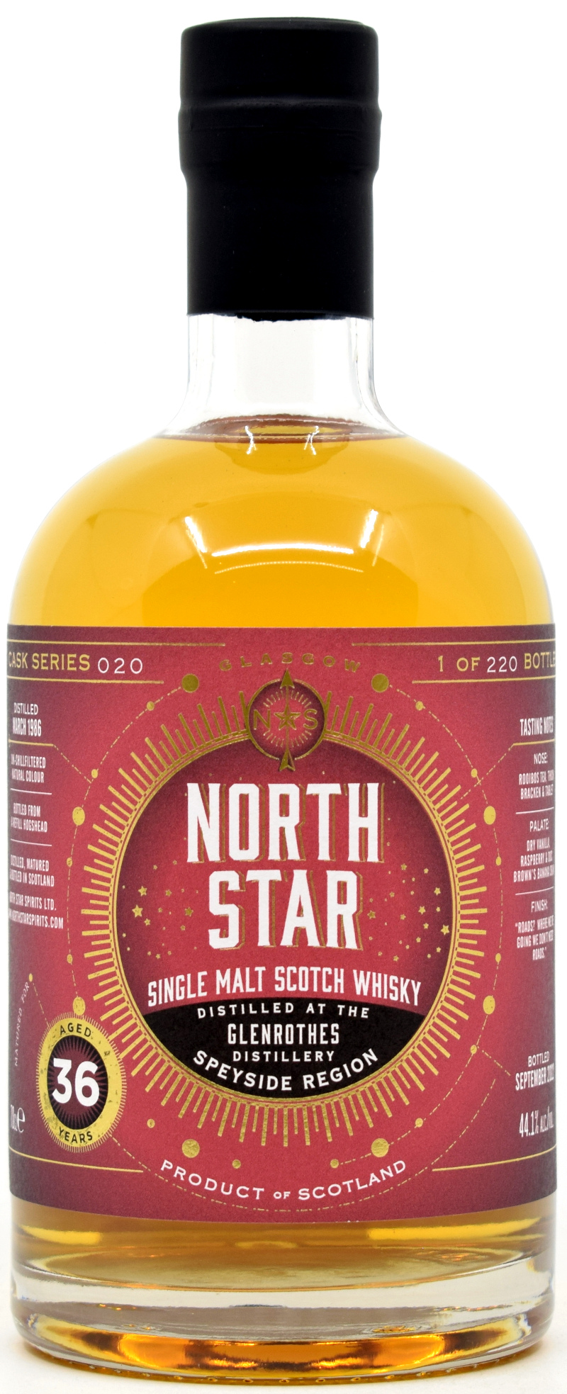 glenrothes_36_NSS Glenrothes 36 Jahre 1986/2022 North Star Spirits #020 44,1% vol.