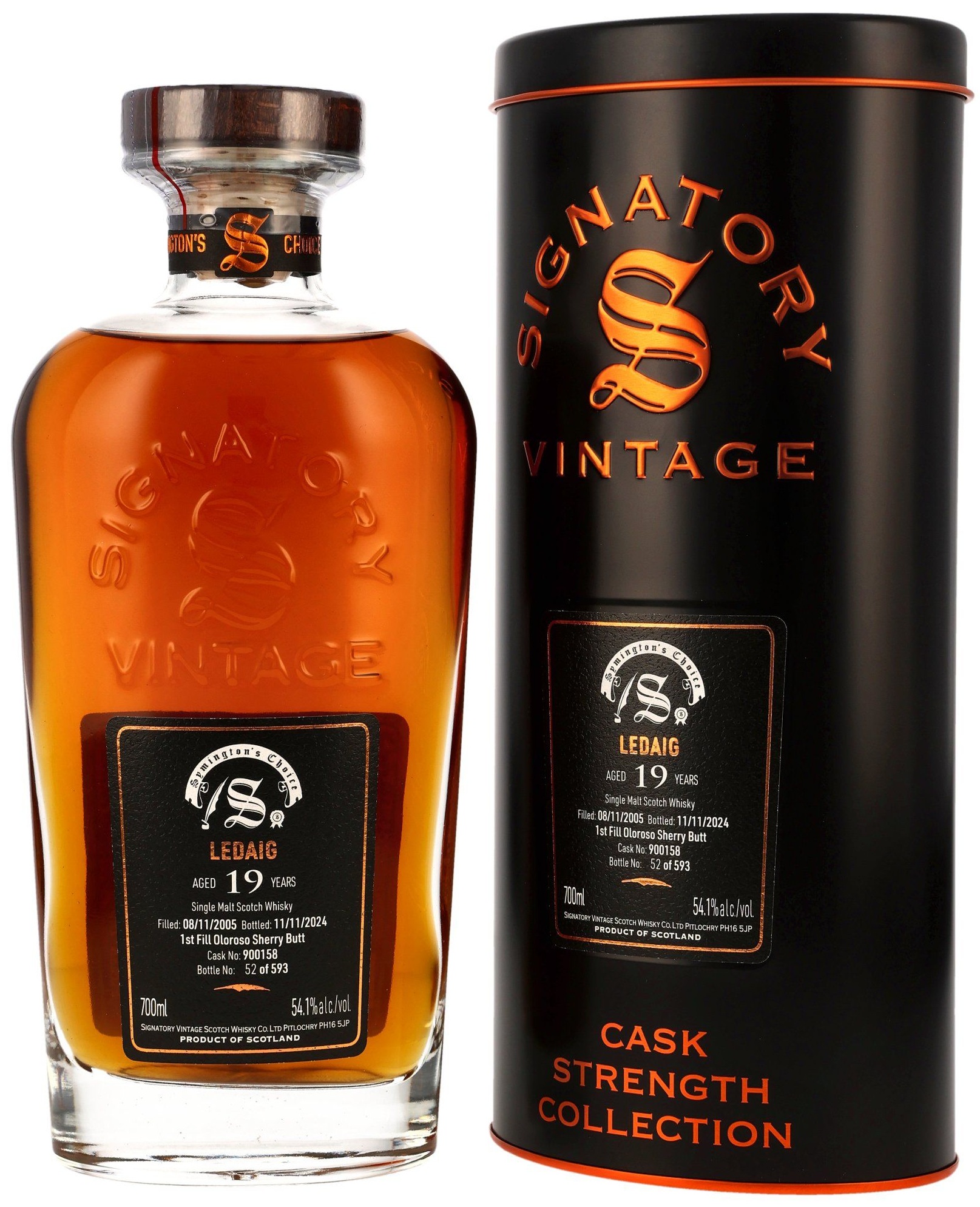 ledaig_19_SV Ledaig 19 Jahre 2005/2024 Symingtons Choice Signatory Cask Strength #900158 54,1% vol.