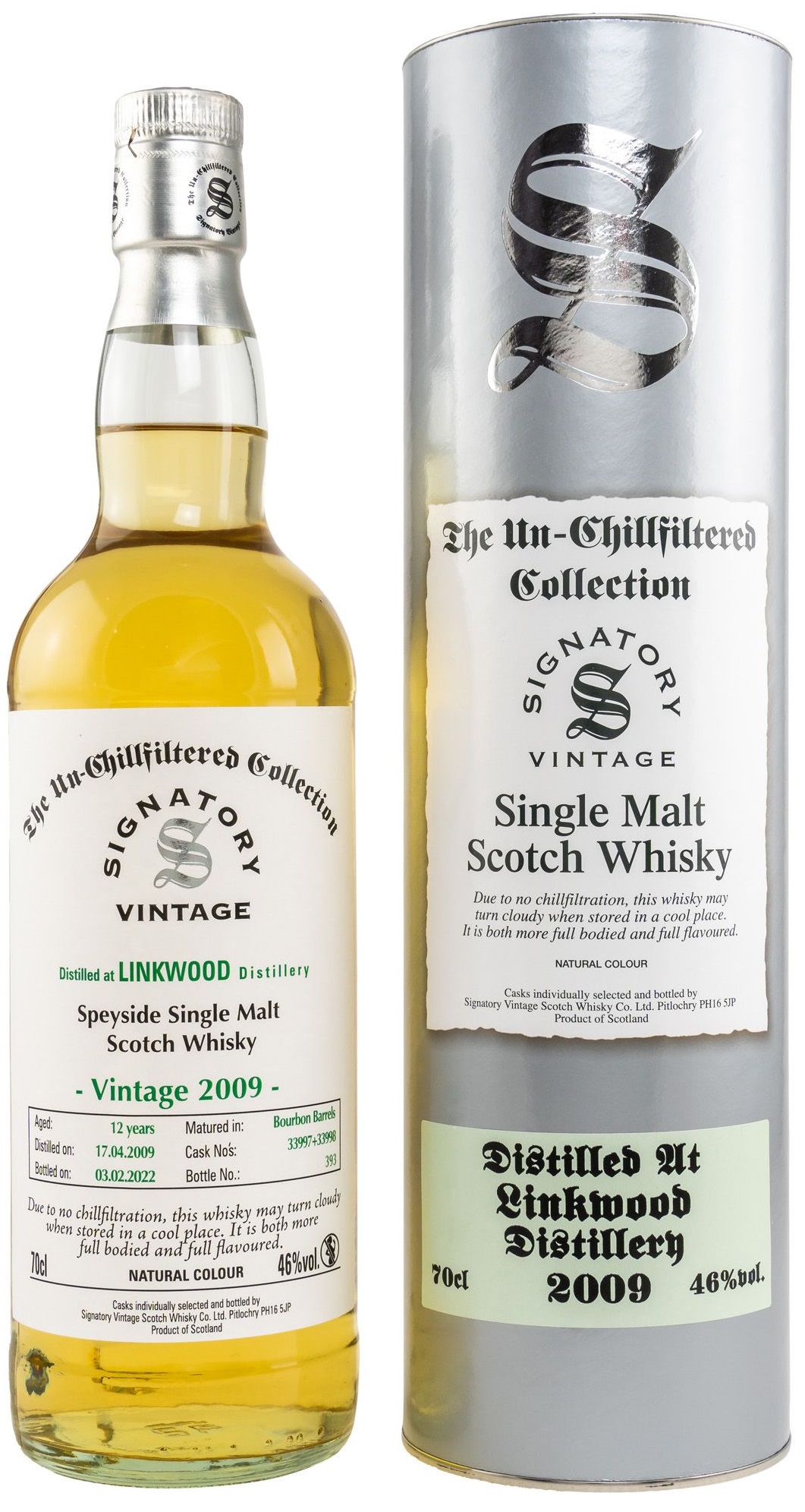 linkwood_2009_SV Linkwood 12 Jahre 2009/2022 SV Un-Chillfiltered Collection #33997+33998