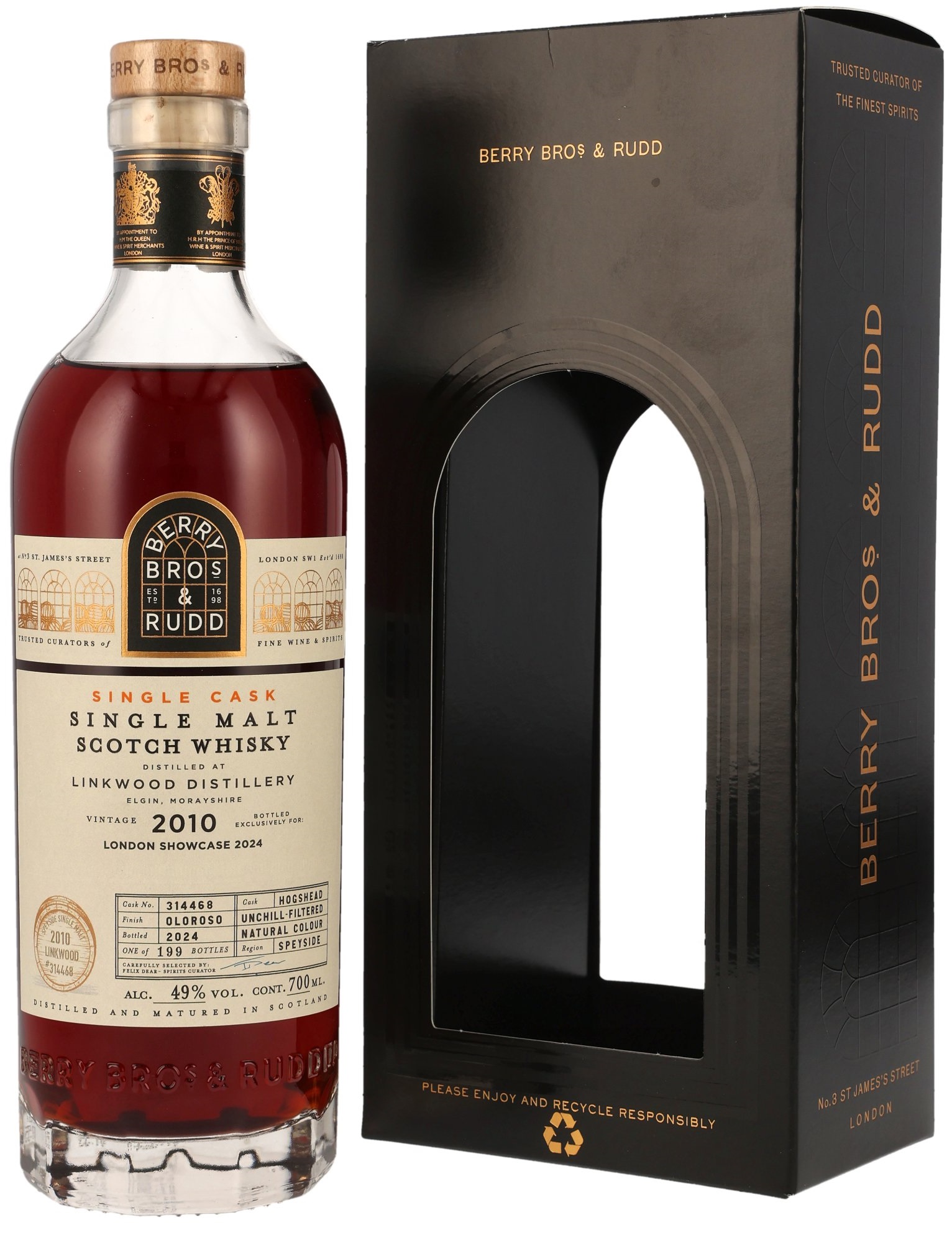 31568_1 Linkwood 2010/2024 Oloroso Cask Berry Bros. & Rudd London Showcase 2024 #314468 49% vol.
