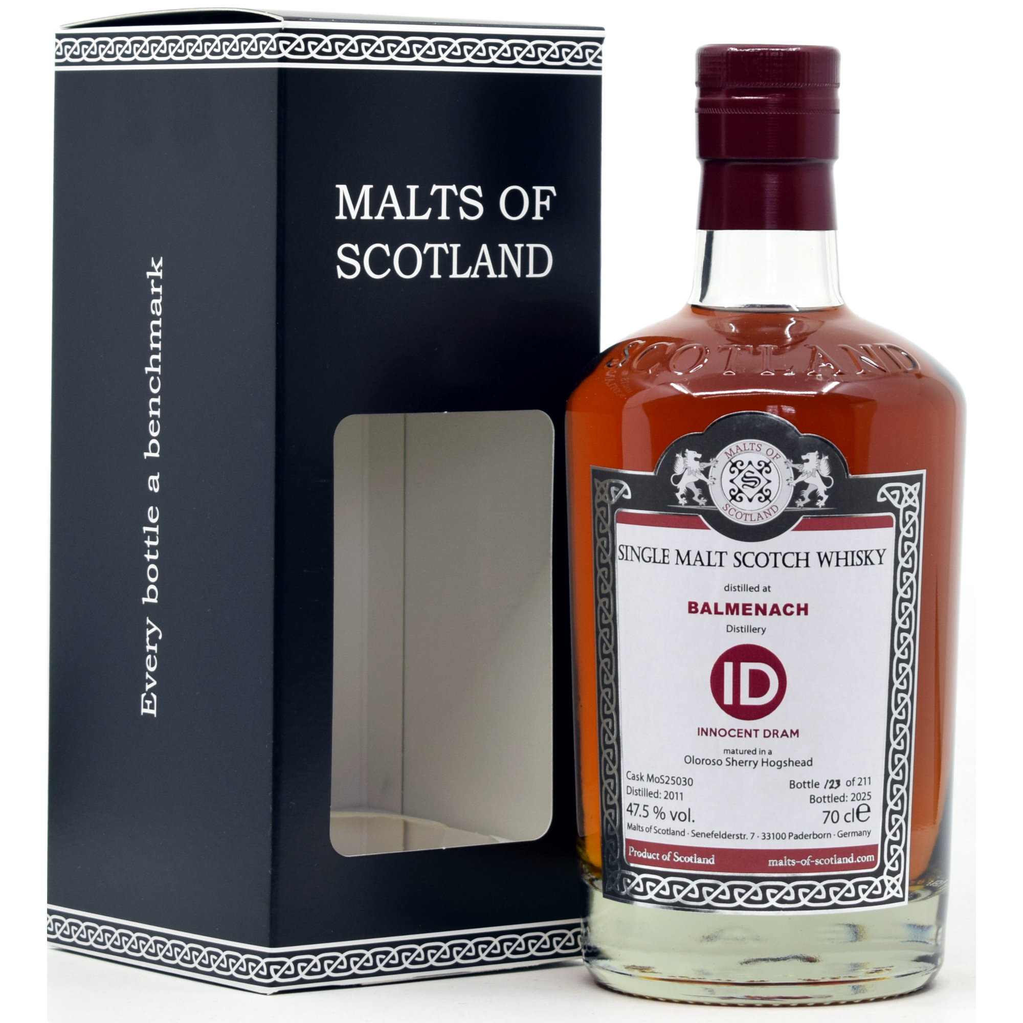 Balmenach 14 Jahre 2011/2025 Sherry Cask Malts of Scotland ID Serie 47,5% vol.