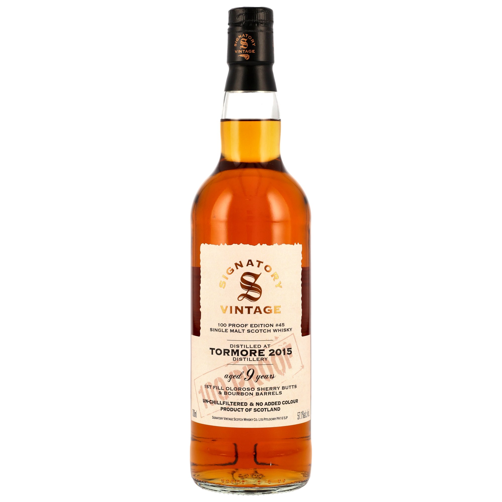 Tormore 2015/2025 Signatory Vintage 100 Proof #45 57,1% vol.