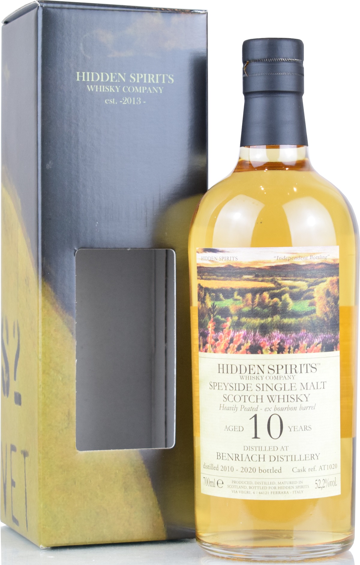benriach_10_HiSp Benriach heavily peated 10 Jahre 2010/2020 Hidden Spirits Highproof 52,2% vol.