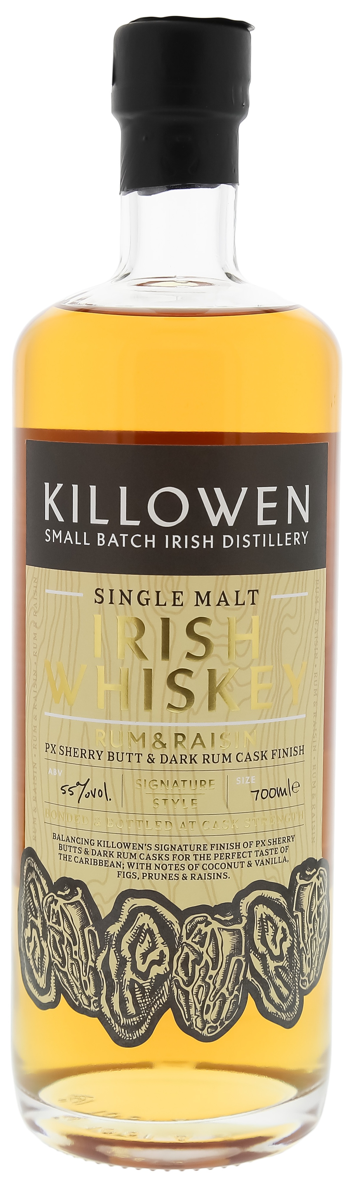Killowen Rum & Raisin PX Sherry & Dark Rum Cask Irish Single Malt 55% vol.
