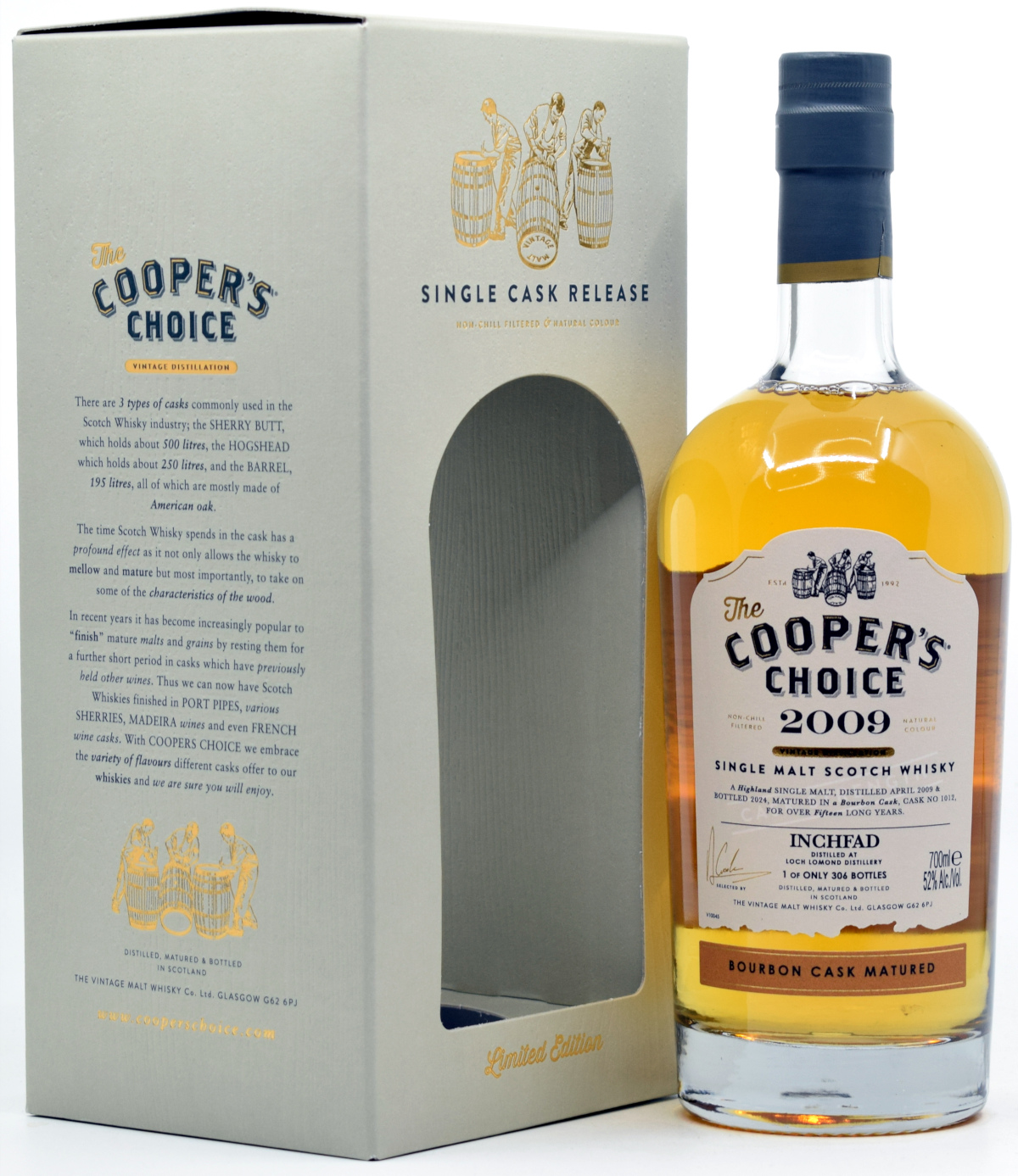 inchfad_2009_cc Inchfad 2009/2024 Bourbon Cask Cooper's Choice 52% vol.