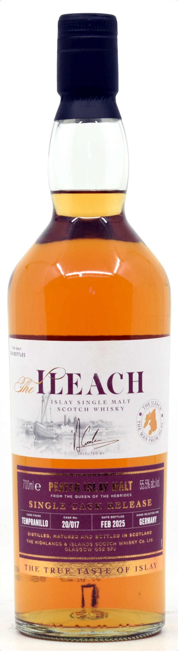 ileach_2025_Tempranillo_SC The Ileach Tempranillo Single Cask exclusive for Germany 2025 55,5% vol.