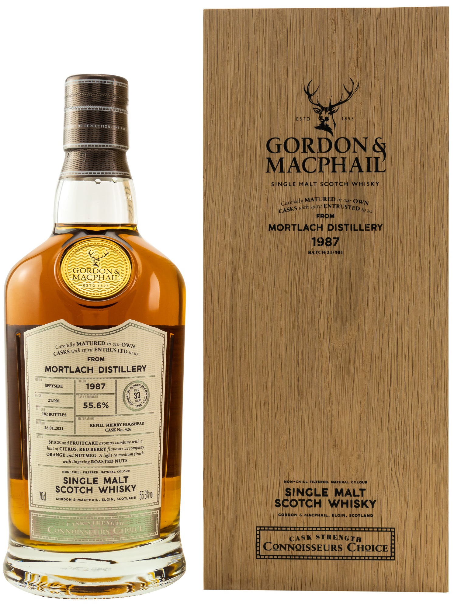 Mortlach 33 Jahre 1987/2021 Sherry Cask Gordon & MacPhail 55,6% vol.