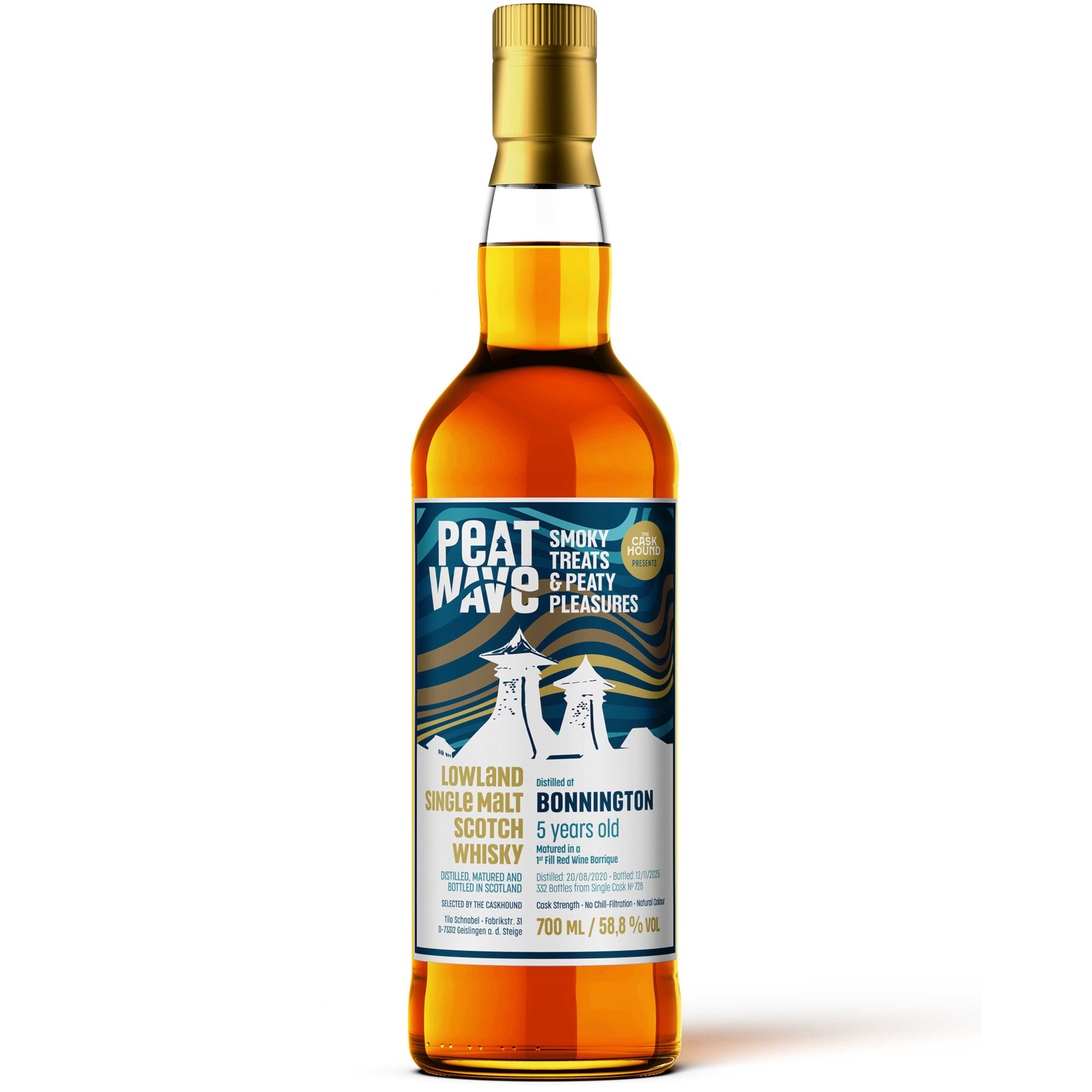 Bonnington 2020/2025 1st Fill Redwine Cask The Caskhound 58,8% vol.