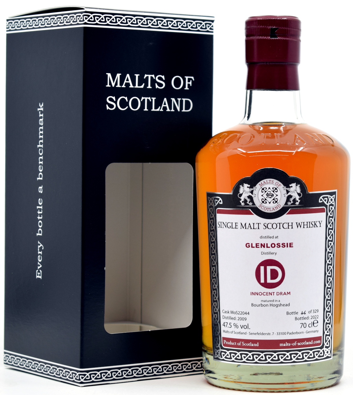 glenlossie_MoSID Glenlossie 2009/2022 Malts of Scotland ID Serie 47,5% vol.