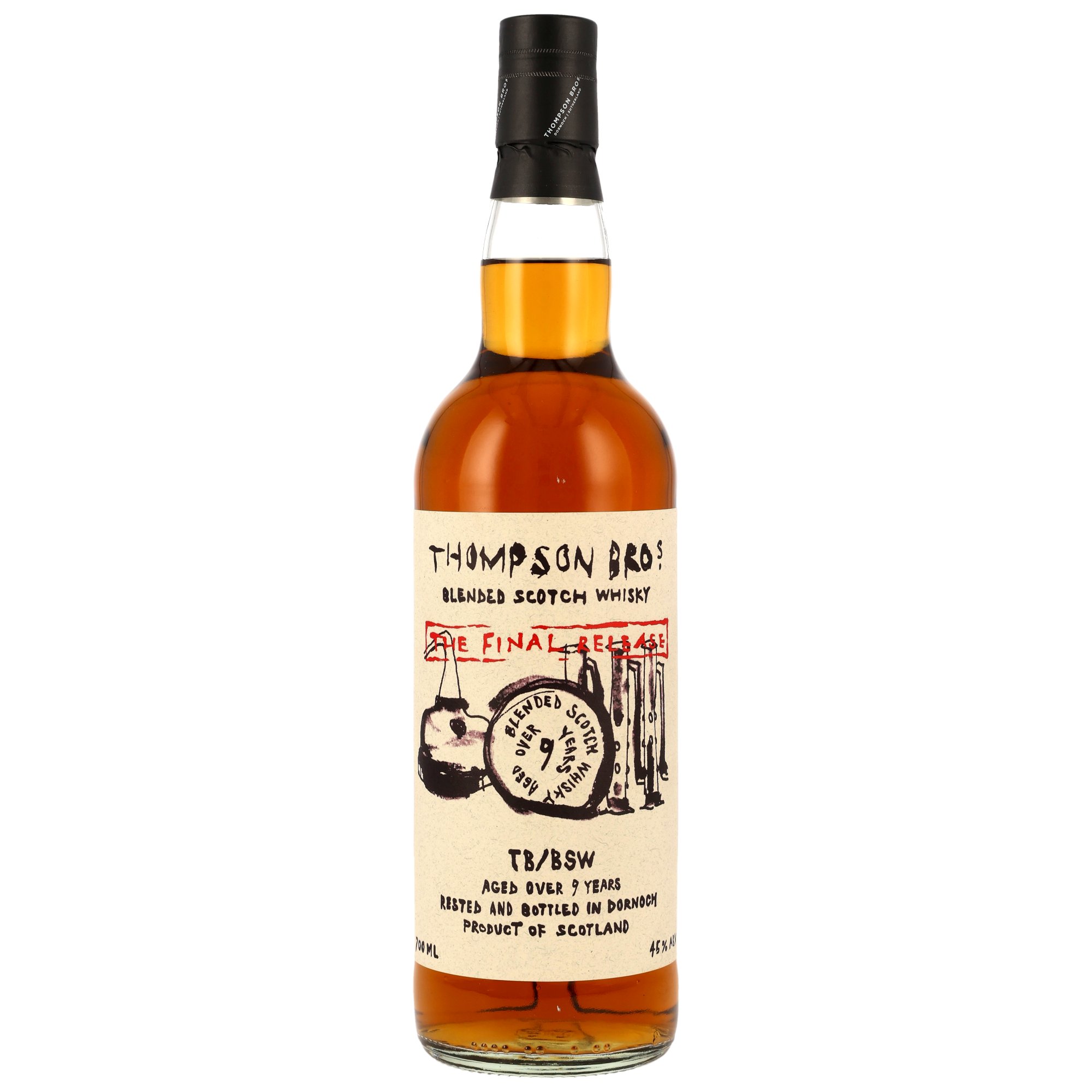 TB/BSW Blended Scotch Whisky 9 Jahre Final Release Thompson Bros 45% vol.