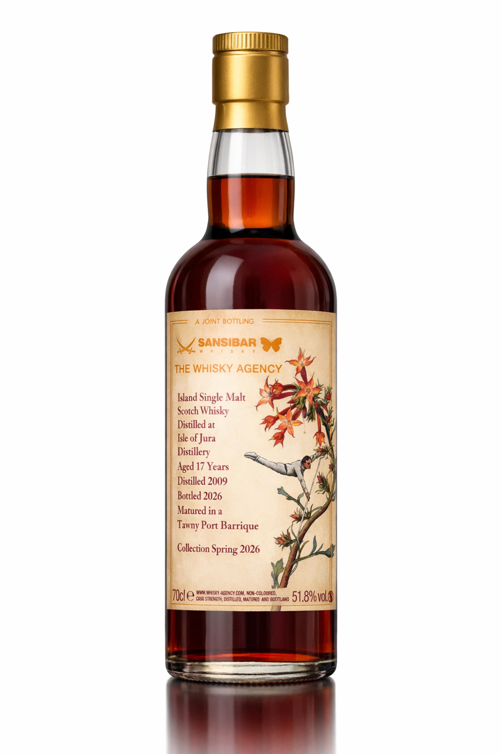 Isle of Jura 17 Jahre 2009/2026 Sansibar & The Whisky Agency Joint Bottling 51,8% vol.