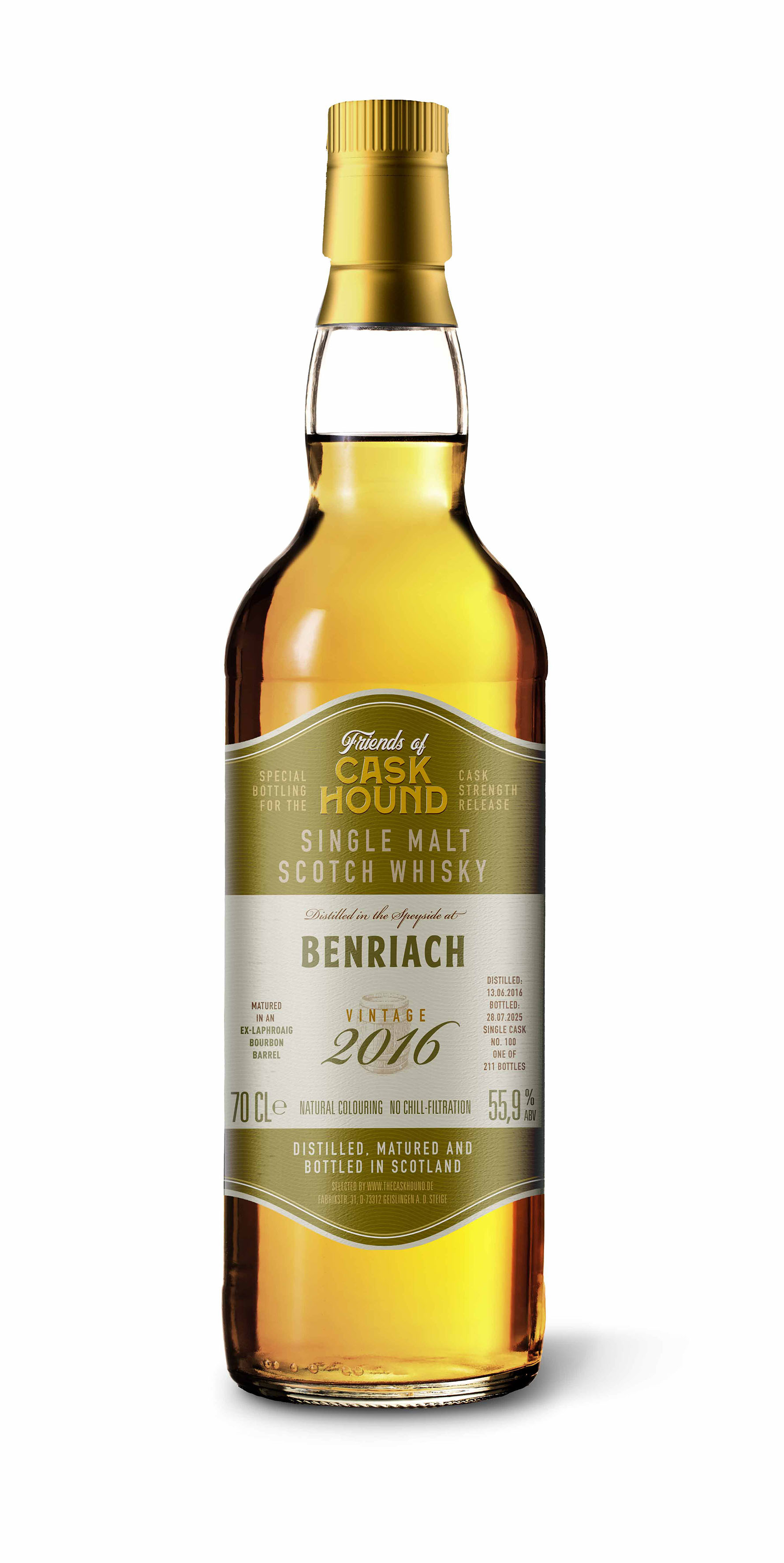 Benriach 2016/2025 Ex-Laphroaig Cask The Caskhound 55,9% vol.