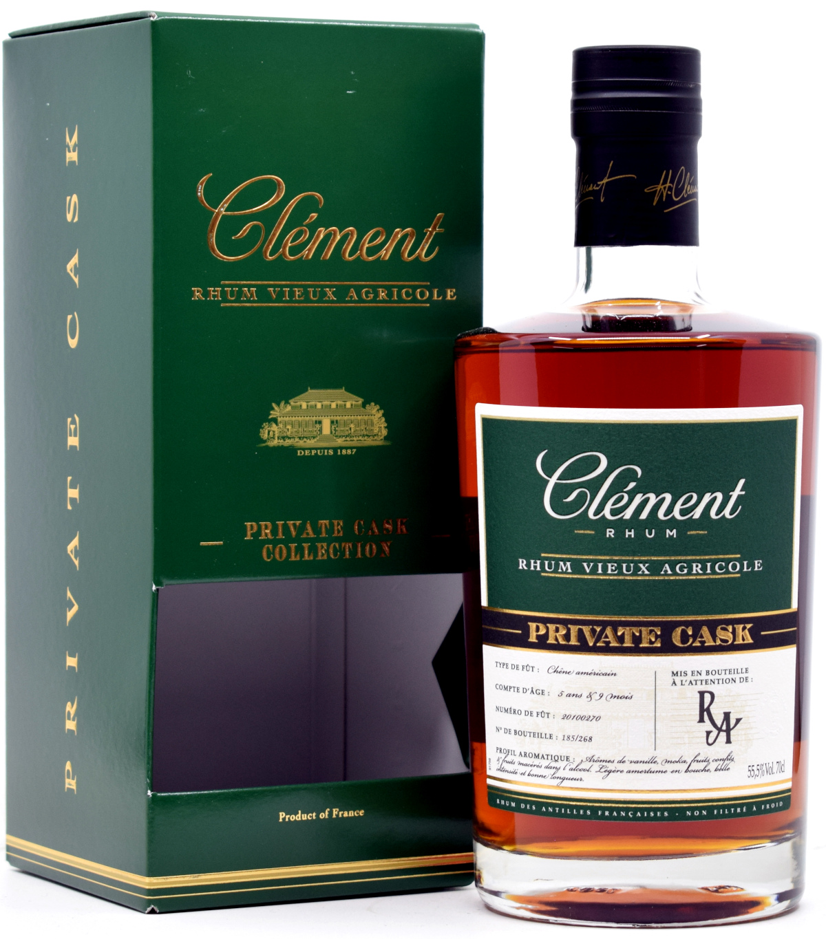 clement_privat_cask_RA Clément Rhum Vieux Agricole Martinique Rum Artesanal Chairman's Private Cask 55,5% vol.