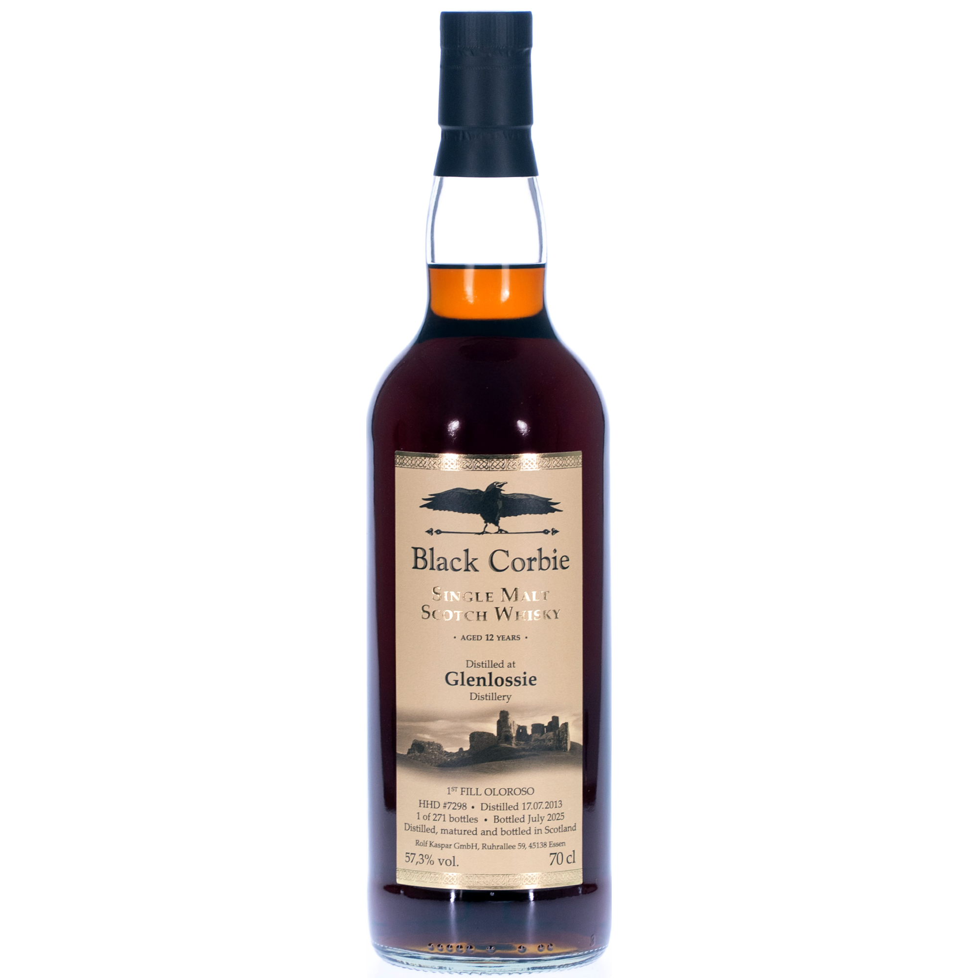 Glenlossie 2012/2025 1st Fill Oloroso Sherry Cask #7298 Black Corbie 57,3% vol.