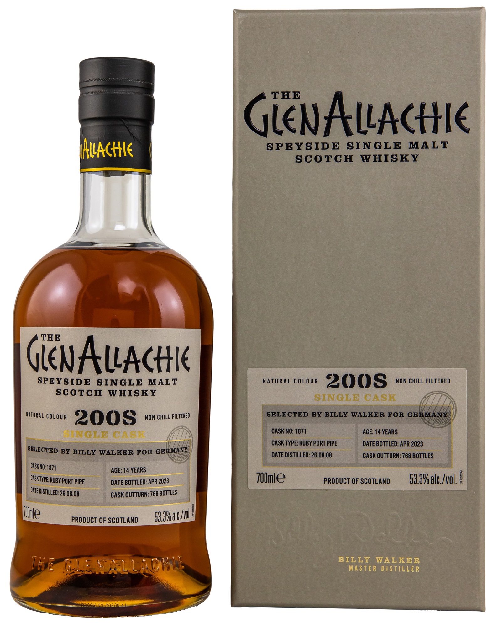 GlenAllachie-2008_1871 Glenallachie 14 Jahre 2008/2023 Ruby Port Single Cask #1871 53,3% vol.