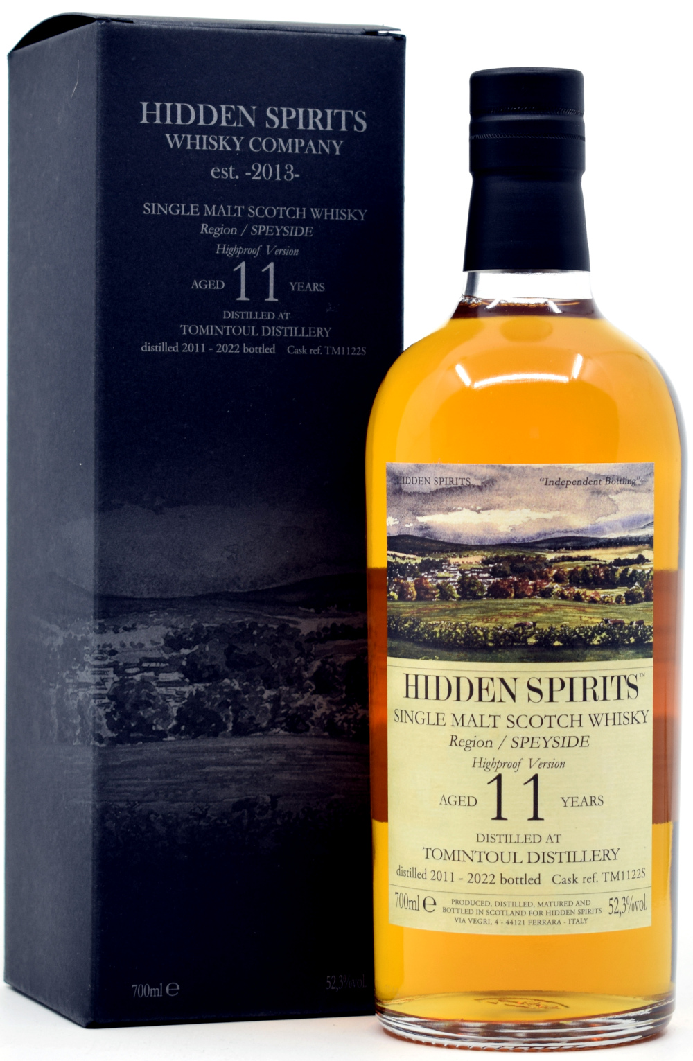 tomintoul_11_HiSp Tomintoul 11 Jahre 2011/2022 Sherry Cask Hidden Spirits Highproof 52,3% vol.