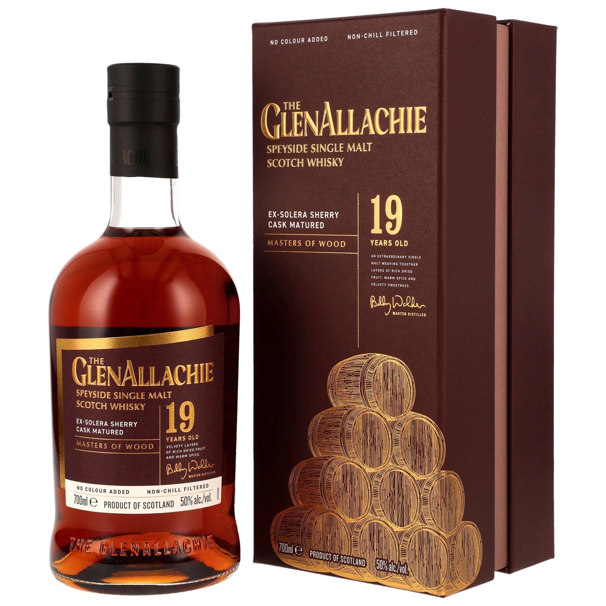 GlenAllachie 19 Jahre Ex-Solera Sherry Cask Masters of Wood 50% vol.