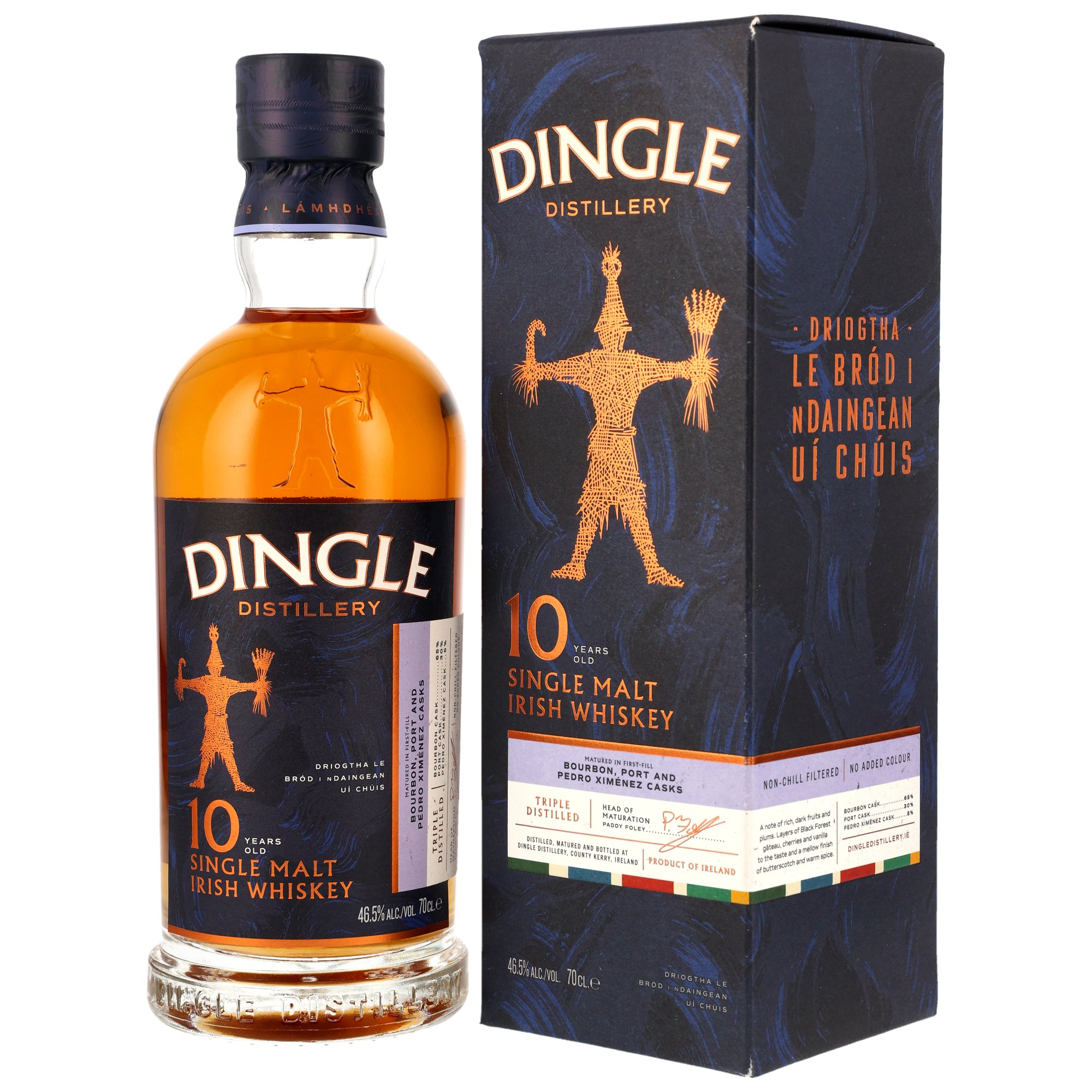 Dingle 10 Jahre Bourbon, Port & PX Sherry Cask 46,5% vol.