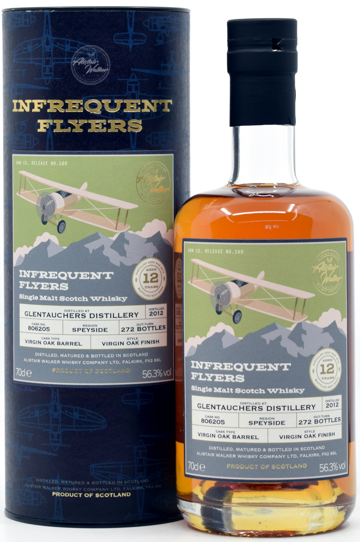 glentauchers_12_awwc Glentauchers 12 Jahre 2012/2025 Virgin Oak Alistair Walker Infrequent Flyers 56,3% vol.