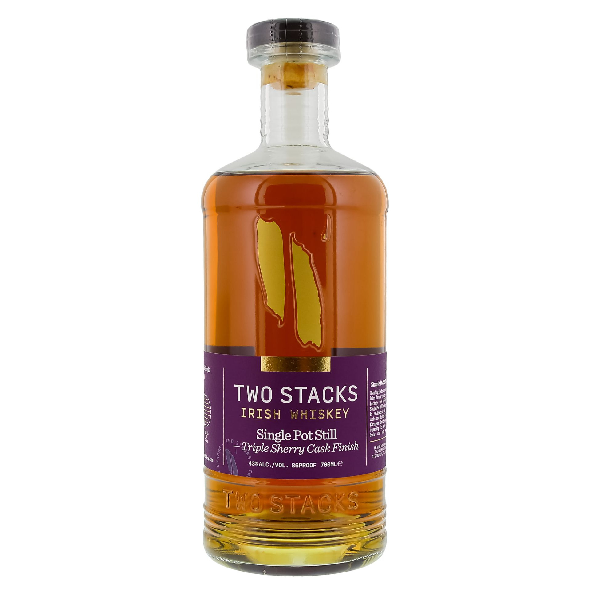 Two Stacks Single Pot Still Triple Sherry Cask 43% vol.