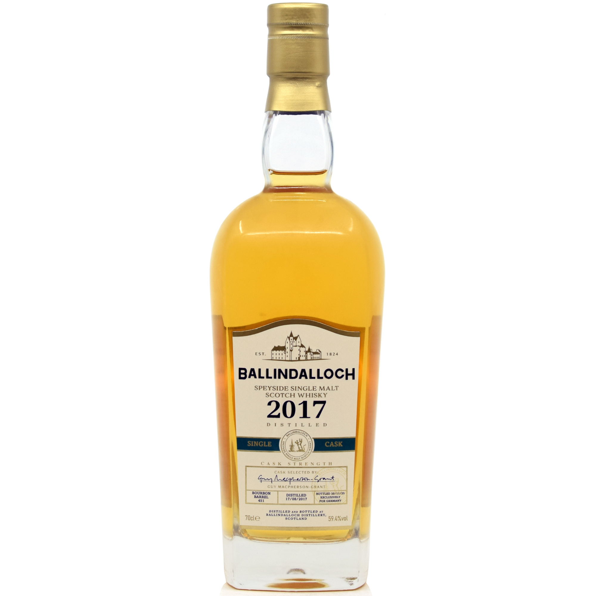 Ballindalloch 8 Jahre 2017/2025 Single Bourbon Barrel #451 germany exclusive 59,4% vol.