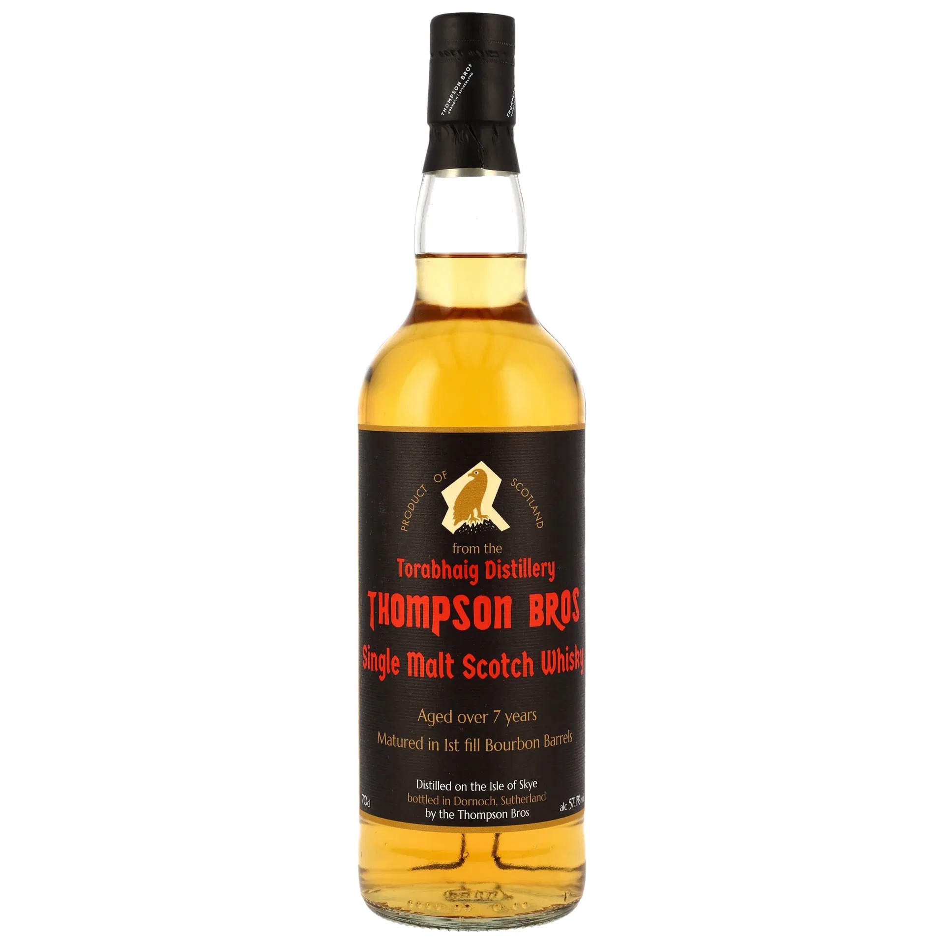Torabhaig 7 Jahre 2018/2025 1st Fill Bourbon Barrels Thompson Bros 57,1% vol.