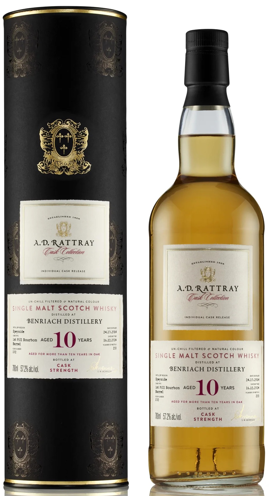 benriach_10_adr5rkYfmbAZM02e Benriach 10 Jahre 2014/2024 1st Fill Bourbon Barrel A.D. Rattray 57,2% vol.