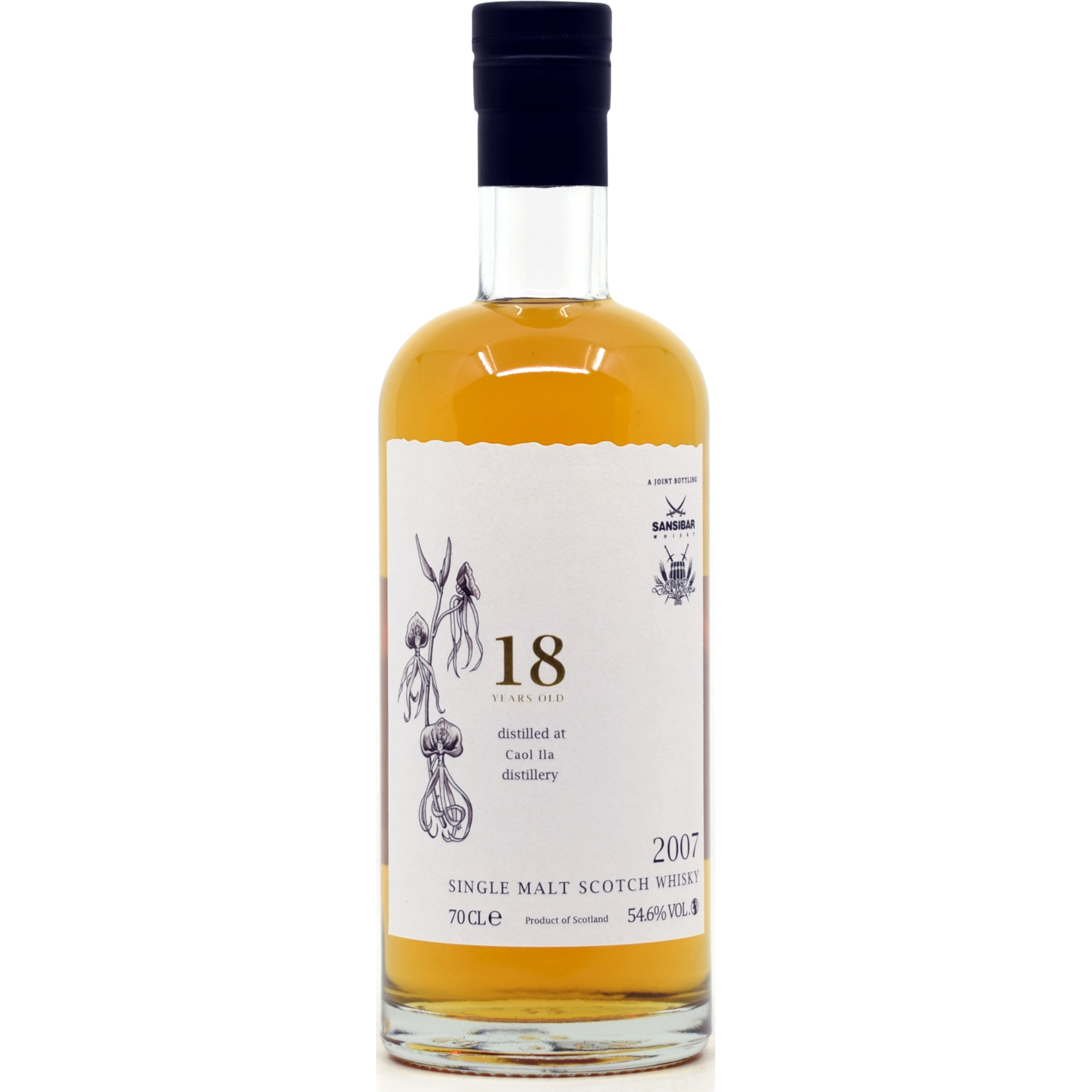 Caol Ila 18 Jahre 2007/2025 Sherry Cask White Label Jointbottling Sansibar Whisky 54,6% vol.