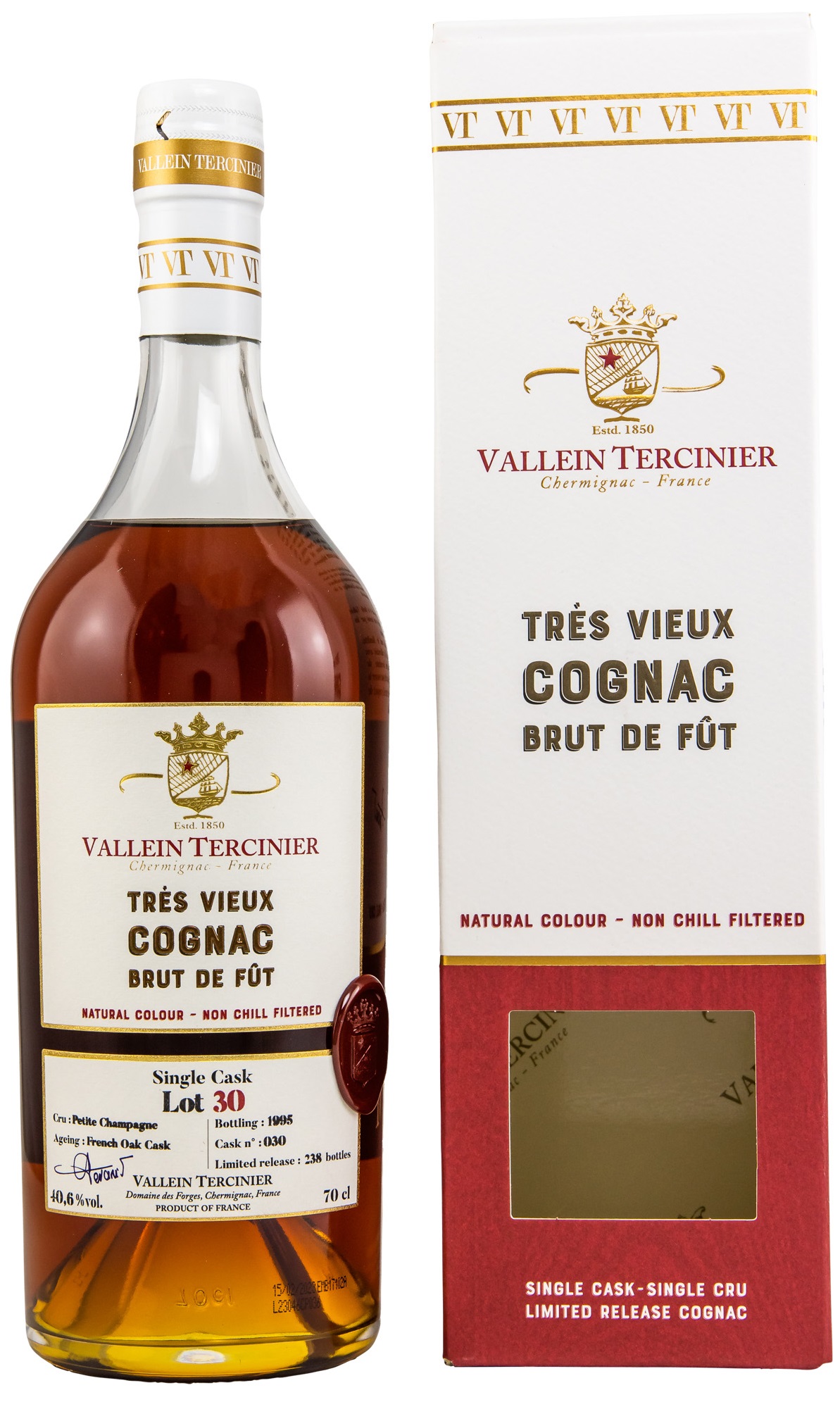 Vallein-Tercinier-Petite-Champagne-Lot-30 Vallein Tercinier Petite Champagne Lot 30 /2023 40,6% vol.